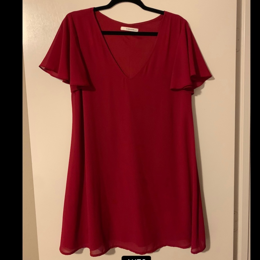 Caramela, Red, Dress, Size Large